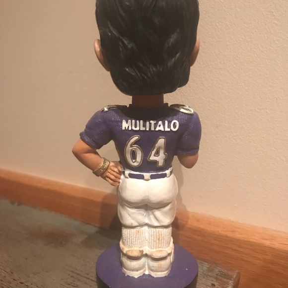 Baltimore Ravens NFL bobblehead Edwin Mulitano #64 - Picture 4 of 4